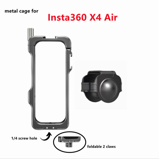 Aluminum Cage Frame for Insta360 X4 – Shockproof Bracket Camera Cage Frame Oasis Select