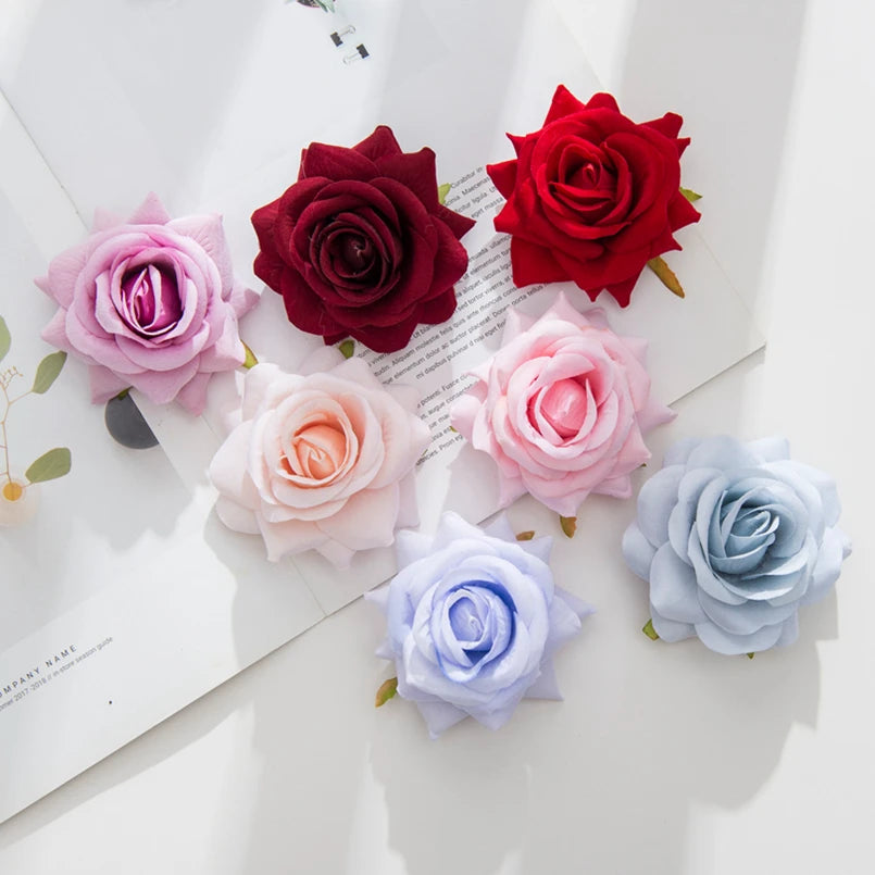 Silk Rose Artificial Flower Heads – Wedding, DIY & Home Decor