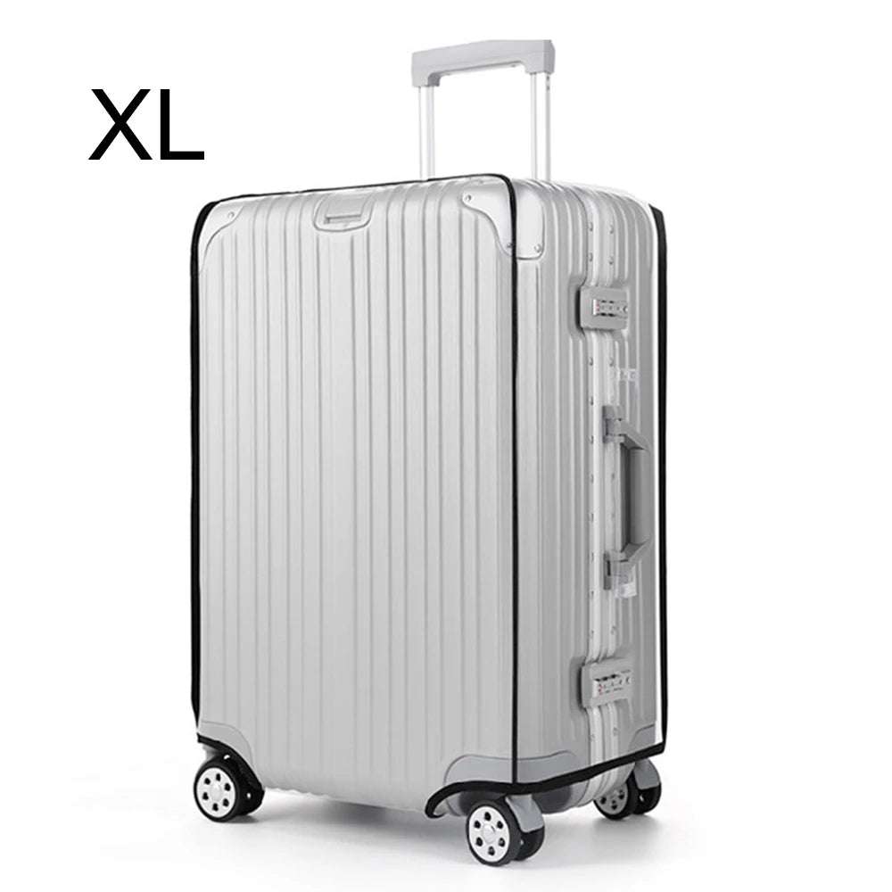 Transparent Pvc Luggage Protective Cover Wheeled Luggage Protective Cover Wear-Resistant Outer Cover Transparent Protective Peaceful Pleasures Health and Wellness 24 inches