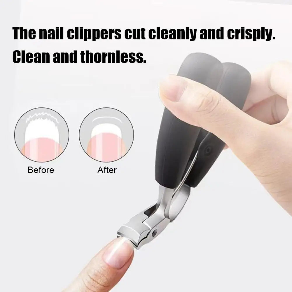 Curved Nail Clippers With Large Opening Anti-Splash Storage Nail Clippers For The Elderly Thick Toenails Heavy Duty Peaceful Pleasures Health and Wellness