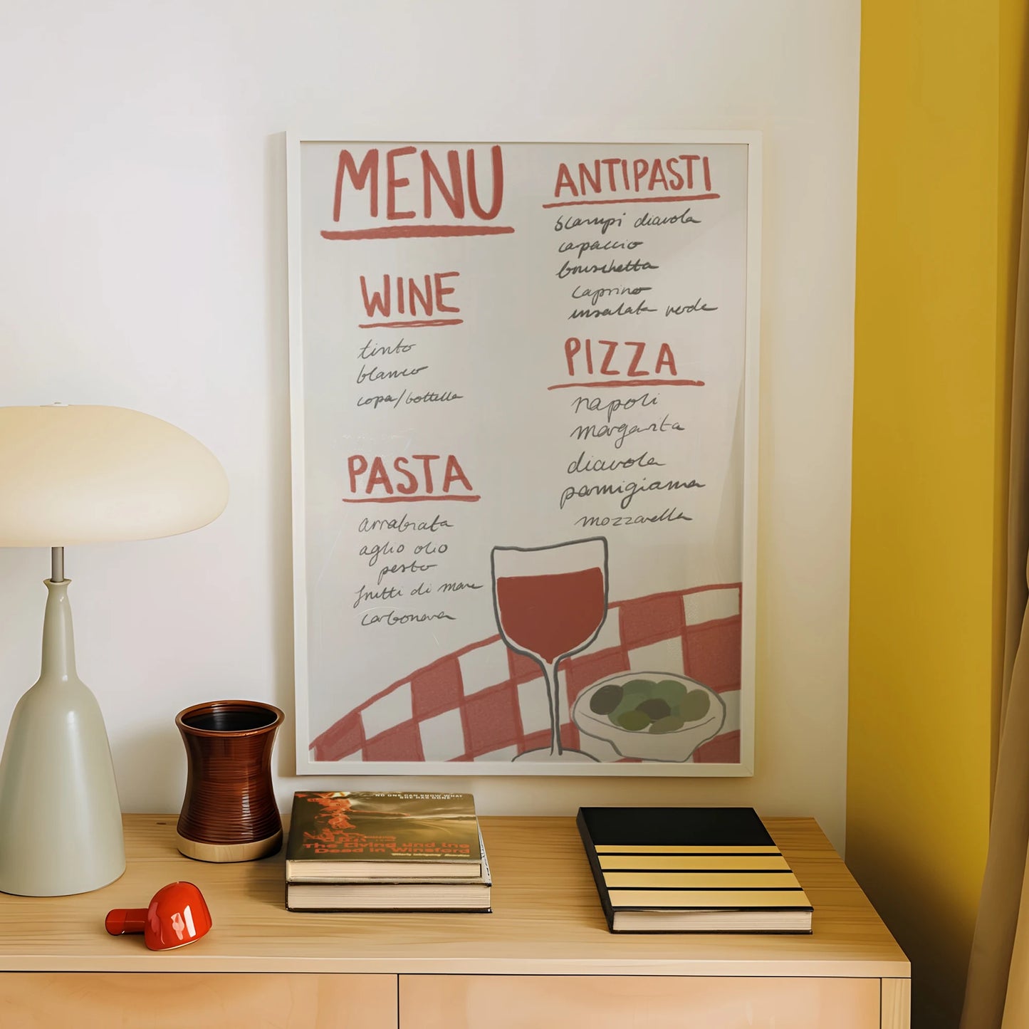 Italian Cuisine Canvas Wall Art Print | Kitchen & Dining Decor