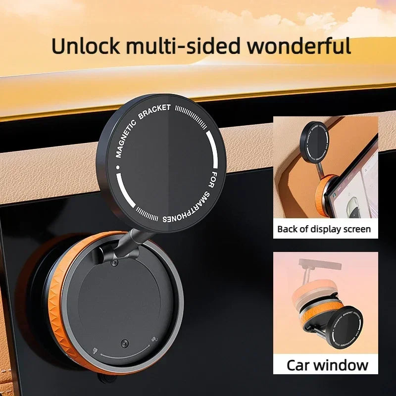 Magnetic Vacuum Suction Car Phone Mount | 360° Adjustable