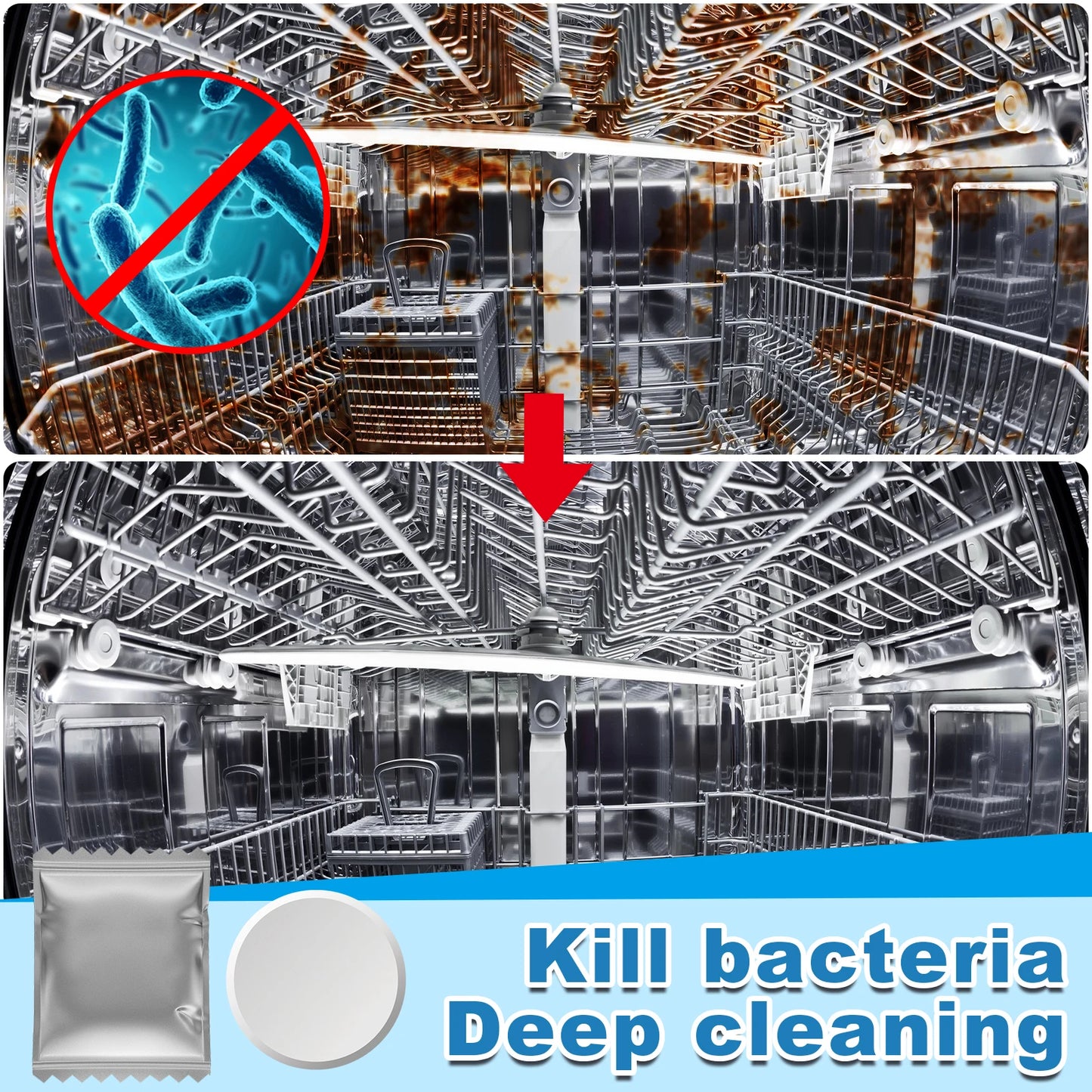 Jue-Fish Dishwasher Cleaning Tablets | 20pc Deep Clean & Degrease