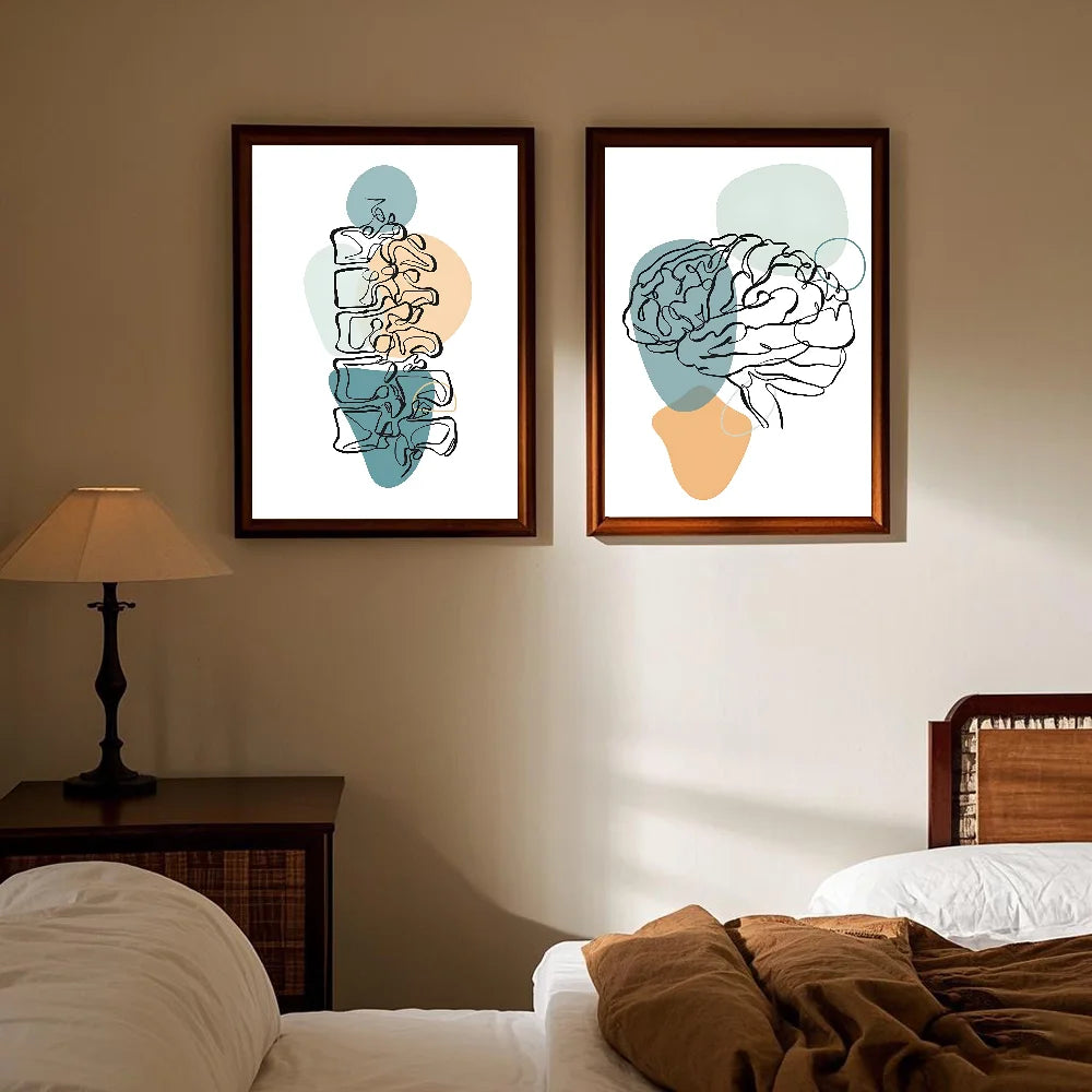Abstract Medical Anatomy Art Painting Poster HD art sticky wall waterproof home living room bedroom bar aesthetic decoration Peaceful Pleasures Health and Wellness