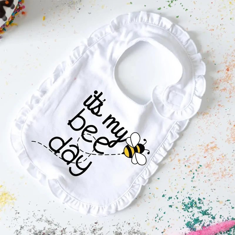 It's My Bee Day Ruffle Bib | Baby 1st Birthday Cake Smash Prop