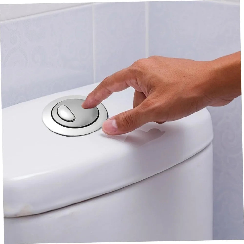 ABS Chrome Dual Flush Toilet Push Button Tank Replacement Kit