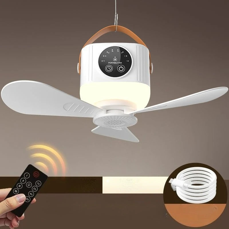 RTONTR Wireless Portable Ceiling Fan | USB, LED, Remote