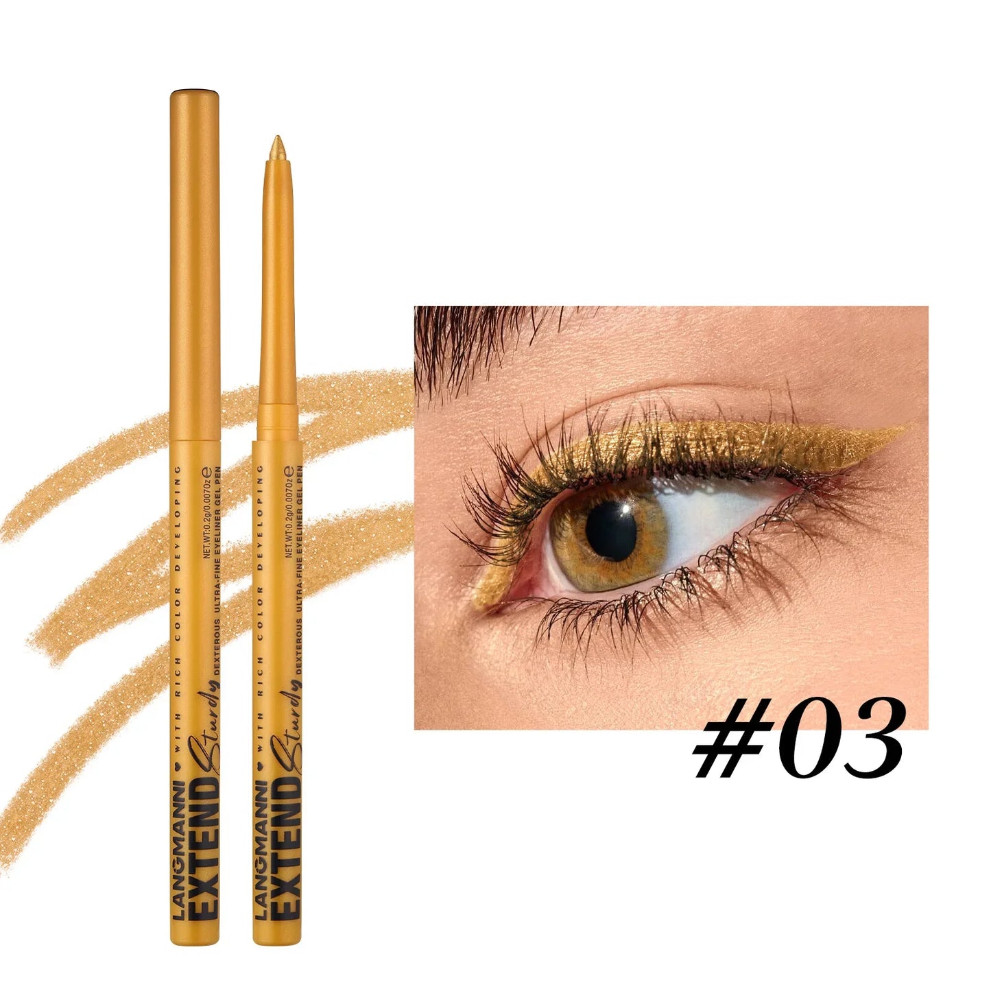 2-in-1 Waterproof Eyeliner & Eye Shadow Pencil | 12 Colors