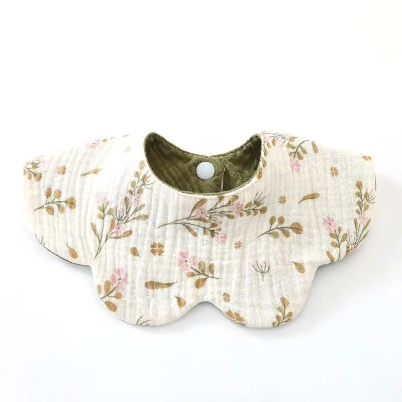 6-Layer Cotton Baby Drool Bib – Soft Burp Cloth for Newborns