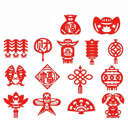 Kids Chinese Paper-Cut Art Kit – 30pcs DIY with Tutorials Kids Craft Kit Oasis Select