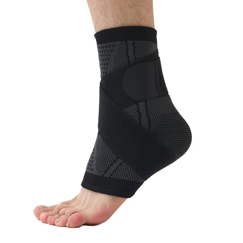 Ankle Protection for Running Basketball and Football with Straps Fixed To Prevent Ankle Sprains Knitted Elastic Shock-absorbing Peaceful Pleasures Health and Wellness Black L