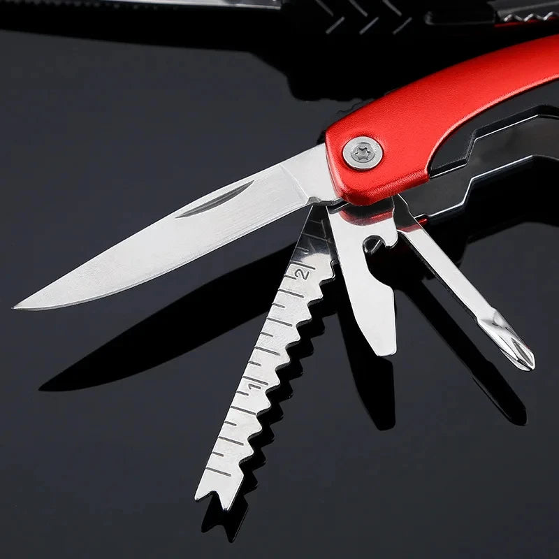 9-in-1 Stainless Steel Multi-Tool Plier for Camping & Outdoor