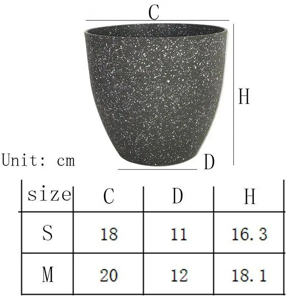 Large Bonsai Succulent Planter | Imitation Stone Balcony Flowerpot