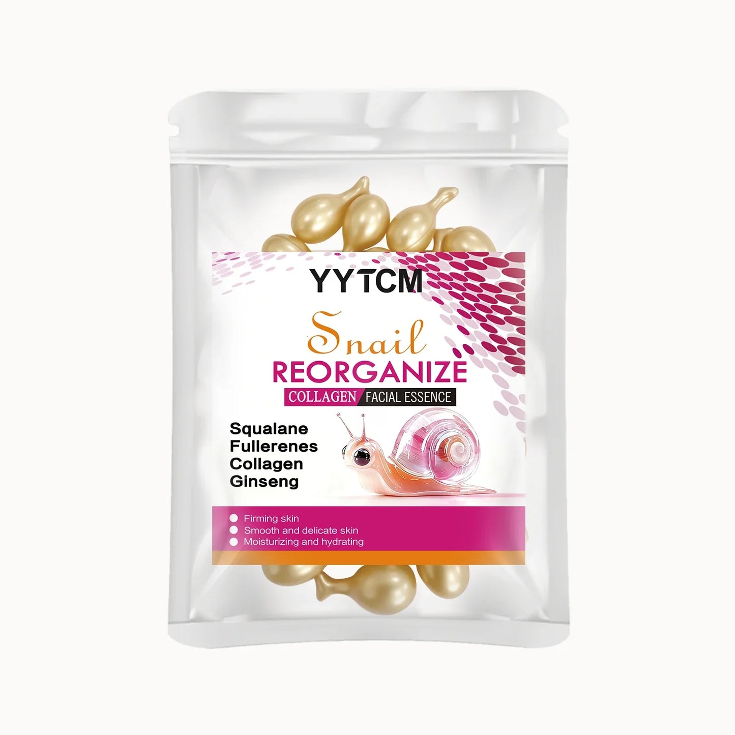 Snail Collagen Essence Capsules – Squalane & Ginseng | 30ct