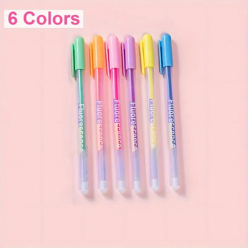 Pastel & Fluorescent Gel Pens 12/6pc | Art, Drawing & Writing