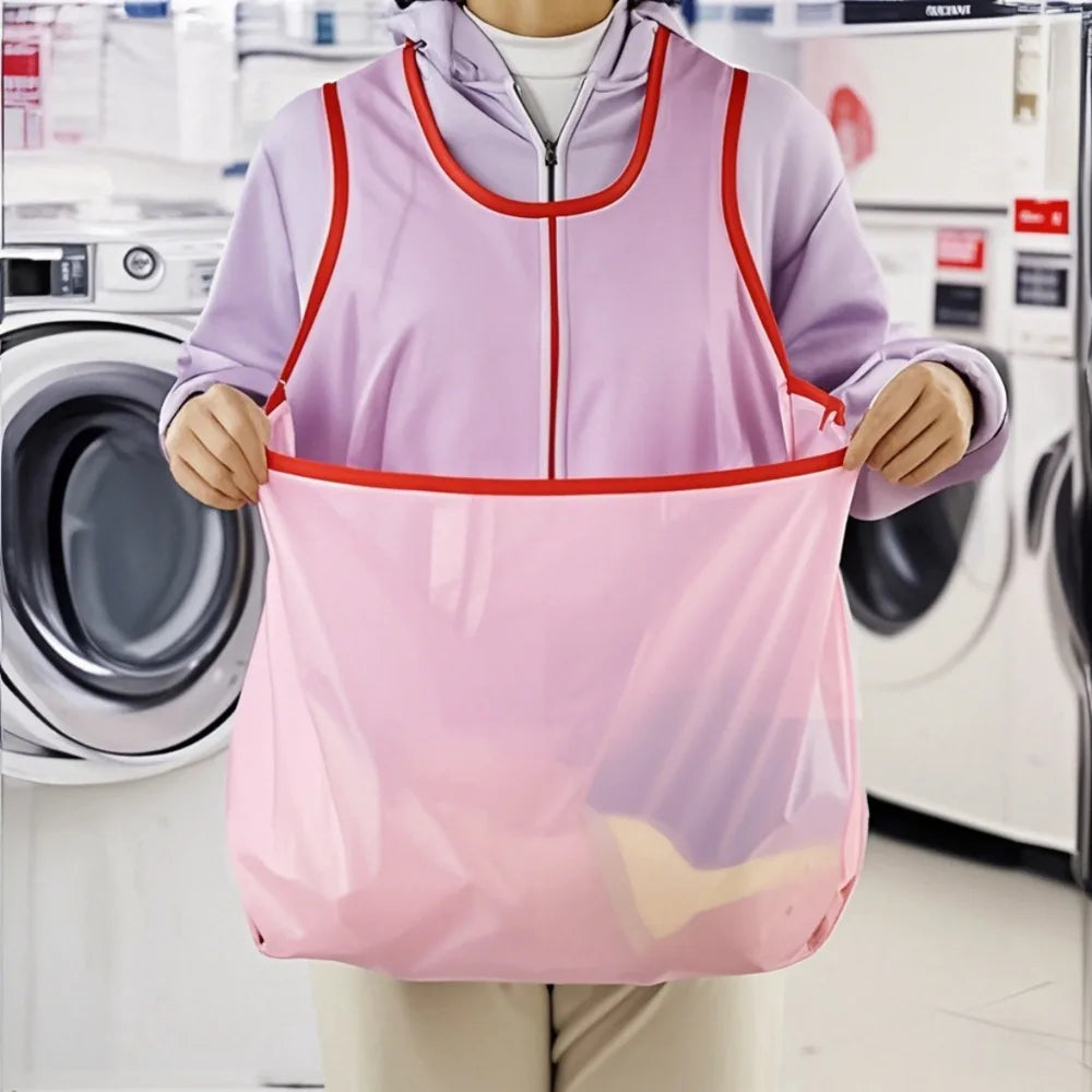 Clothes Drying Apron, Woman Laundry Apron with Bag Portable Laundry Drying Apron Waterproof Lightweight Drying Apron Peaceful Pleasures Health and Wellness