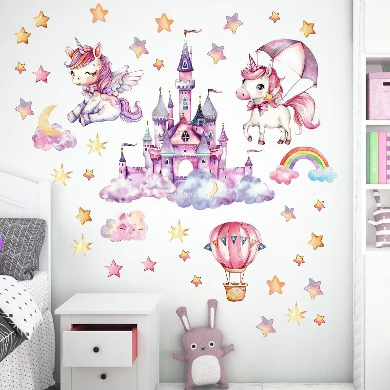 Unicorn Stars Luminous Wall Sticker Baby Kids Room Decoration Decals Bedroom Background Decor Glow in The Dark Wall Paper Decor Peaceful Pleasures Health and Wellness