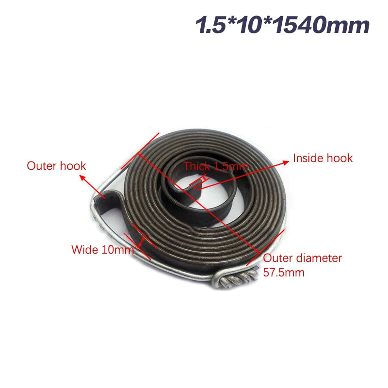 1 Piece 0.7-1.5 Thickness 680-1540mm Length Spiral Flat Wire Coil Torsion Constant Force Extension Bench Drill Scroll Springs Peaceful Pleasures Health and Wellness A6