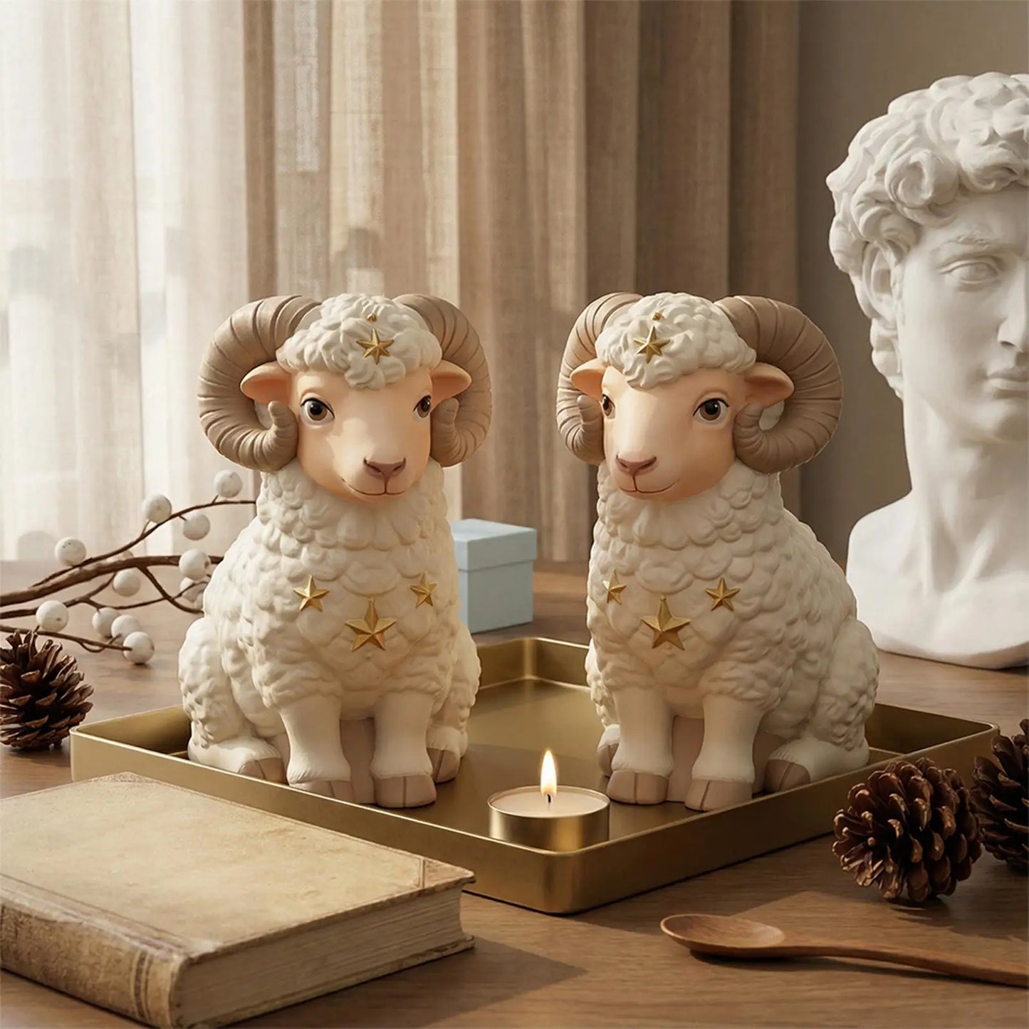 Silicone Sheep Candle Mold Lamb Candle Making Supplies Realistic Lamb Wax Mold for Soap Plaster Ornament Resin Craft Clay Peaceful Pleasures Health and Wellness