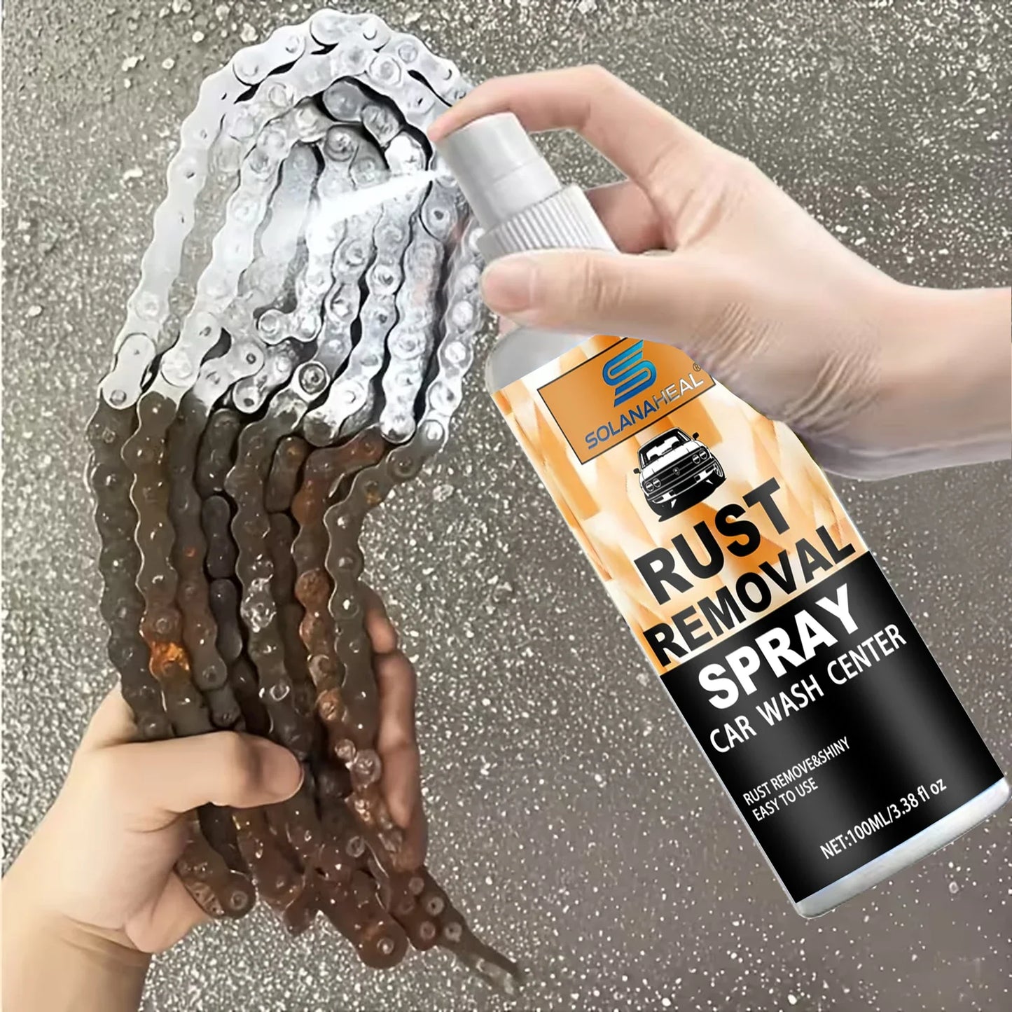 Metal Rust Remover Spray – Chrome, Iron, Steel & Alloy