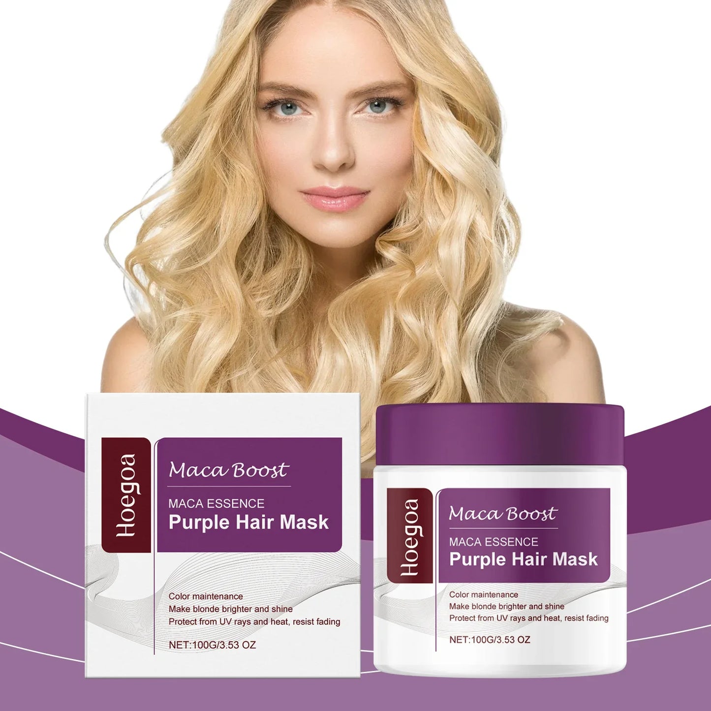 HOEGOA Purple Shampoo & Hair Mask – Tone, Repair & Nourish