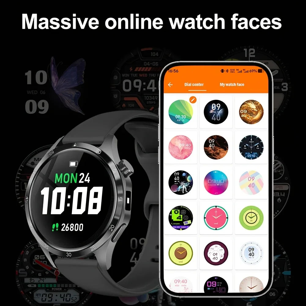 ERUN Smartwatch 1.5" Touchscreen, Fitness Tracker & Earphones