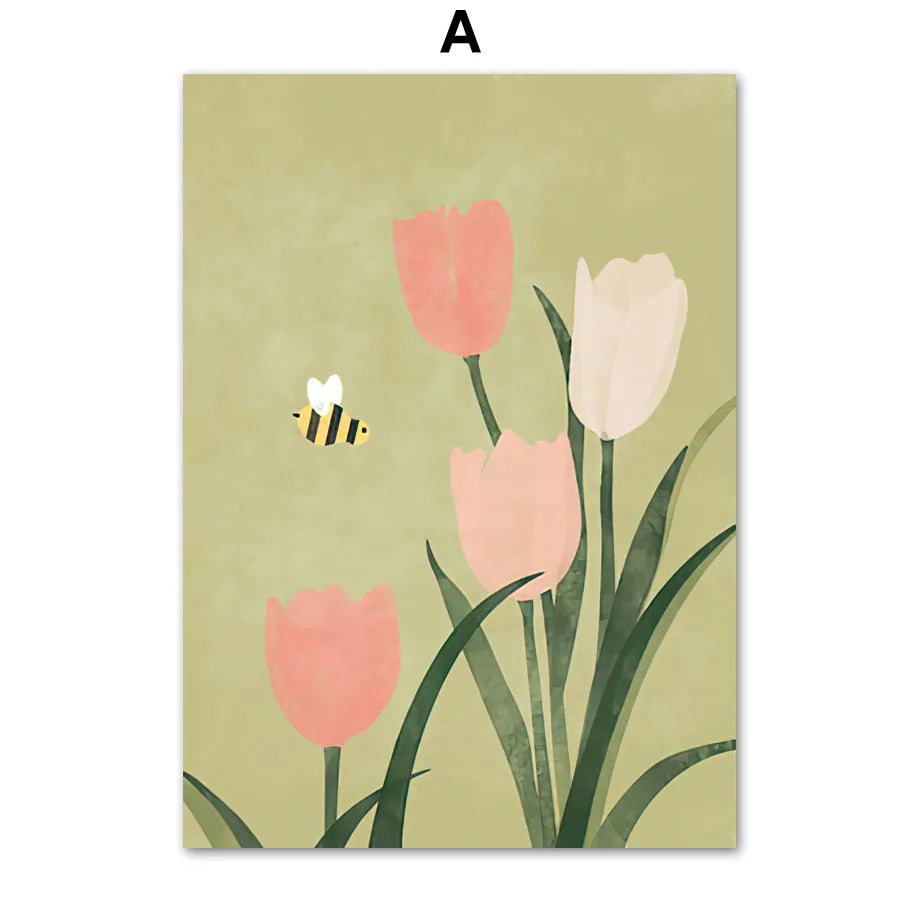 Easter Spring Pastels Minimalist Canvas Wall Art | Nordic Print