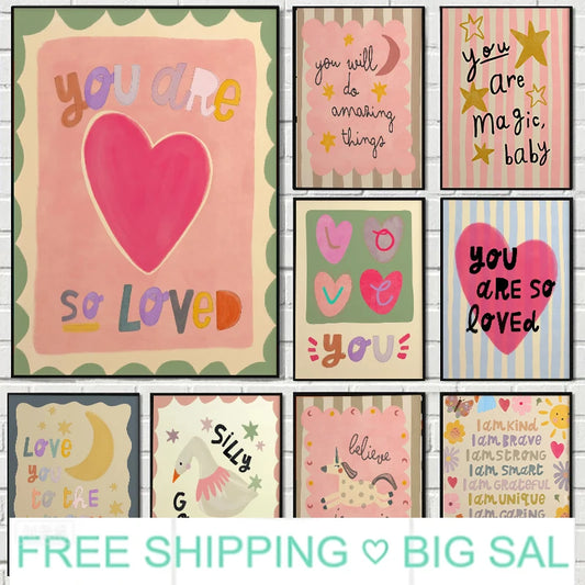 Unicorn Quote Canvas Wall Art | Nursery & Home Decor Print Canvas Wall Art Peaceful Pleasures Health and Wellness