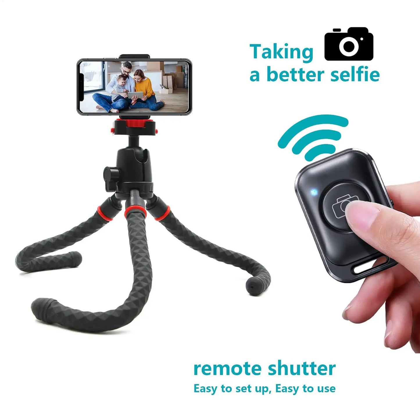 Bluetooth Selfie Shutter Remote – Wireless Camera Controller