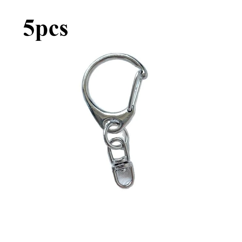 D Snap Hook Swivel Clasp Keyring Set | DIY Key Chain Making Swivel Clasp Keyring Set Peaceful Pleasures Health and Wellness 5pcs