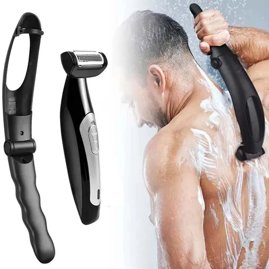 Back&Body Trimmer with Folding Design Electric Back Shaver with Charging Base for Men Back Hair Shaver Easy to Store Peaceful Pleasures Health and Wellness