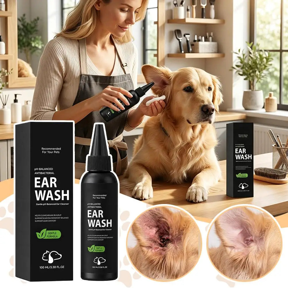 Pet Ear Cleaner Solution 100ml – Gentle Daily Dog Ear Care