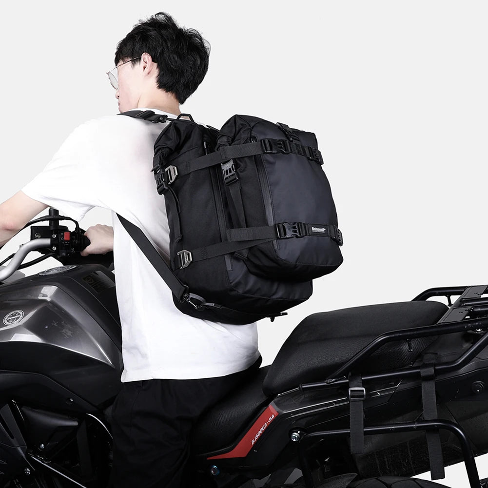 Waterproof Motorcycle Saddle Bag 10L 20L 30L | Rear Rack Pack
