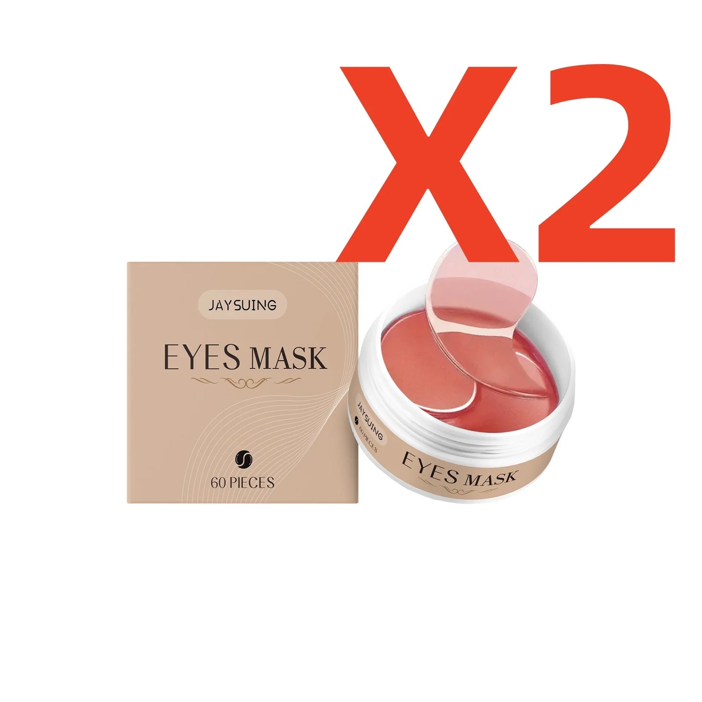 Coffee Eye Mask for Dark Circles and Anti-Aging Peaceful Pleasures Health and Wellness 120pcs Boxed