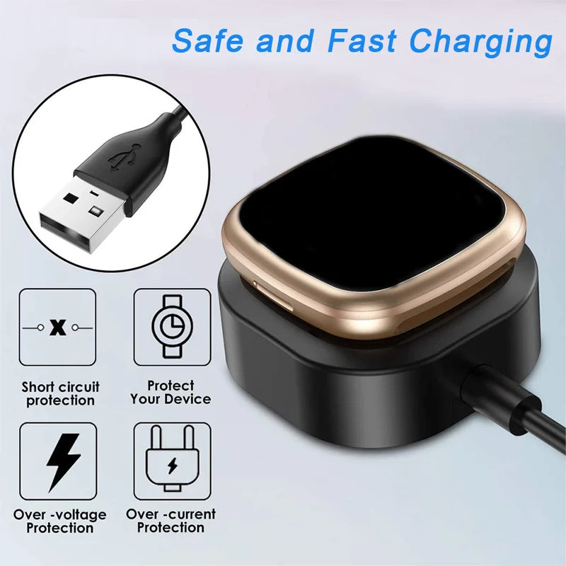 Magnetic USB Charger for Fitbit Versa 3/4 & Sense 1/2 Peaceful Pleasures Health and Wellness
