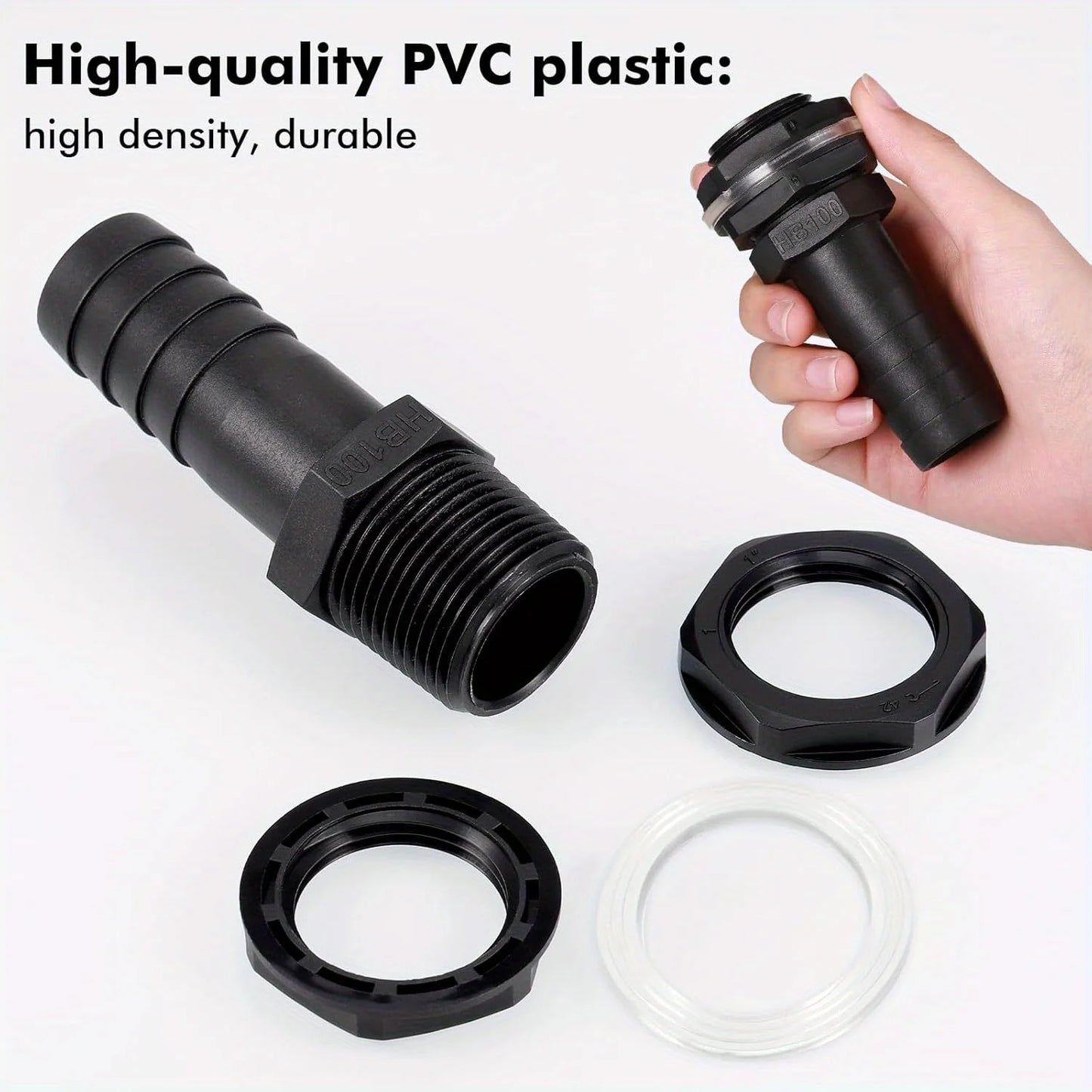 Mounted Rainwater Barrel Overflow Connector Barbed Pipe