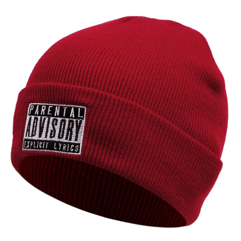 ADV Embroidery Knit Beanie Hat – Unisex Winter Skull Cap
