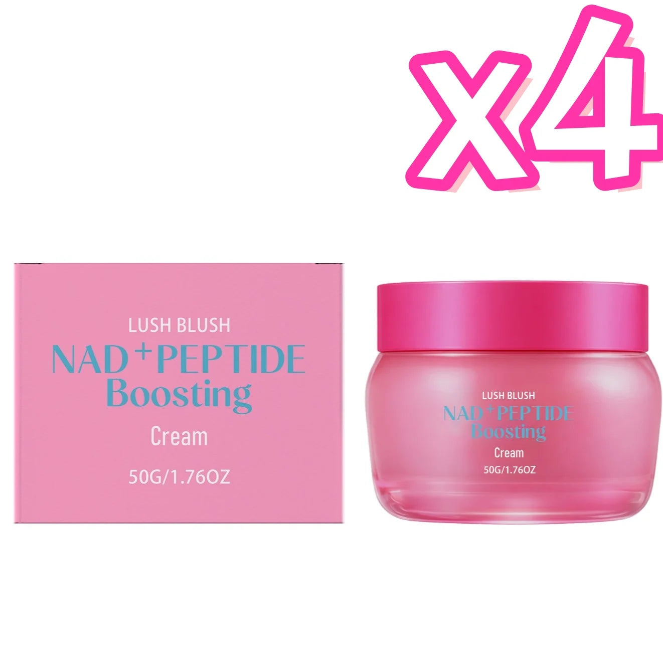 NAD+ Peptide Anti-Wrinkle Lifting Cream Peaceful Pleasures Health and Wellness 50g Boxed x 4