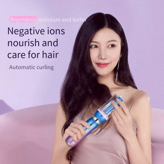 1-Inch Automatic Ceramic Hair Curler | Anti-Tangle, Large Slot Automatic Hair Curler Peaceful Pleasures Health and Wellness