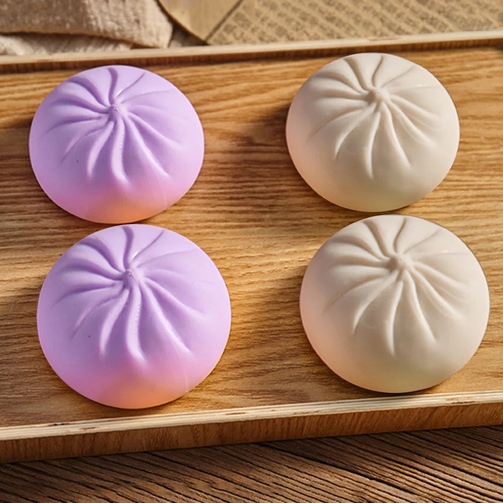 Steamed Bao Bun Squishy Ultra-Soft Decompression Toy,Anxiety Relief Squeeze Toy,Trick, Play Funny, Relieve Stress,Big Bun Toy Peaceful Pleasures Health and Wellness