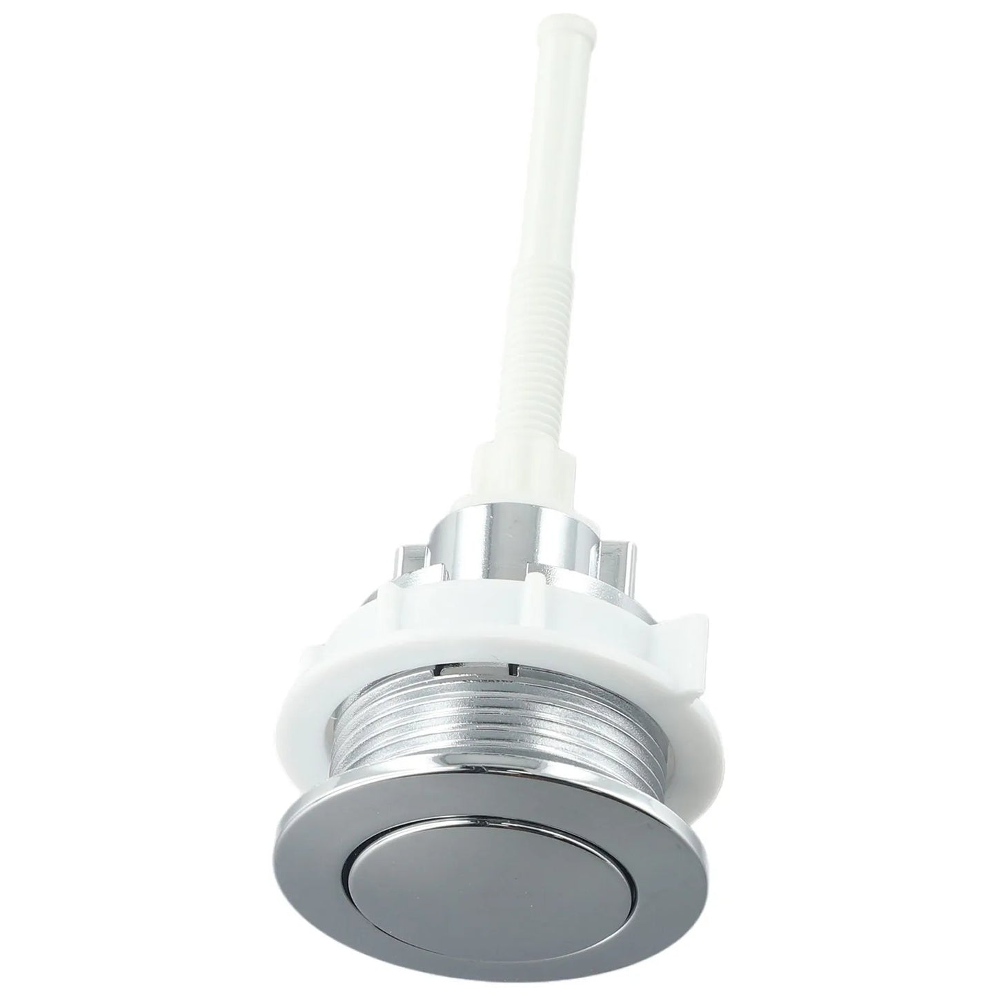 Silver ABS Single Push Toilet Tank Flush Button | Rust-Proof