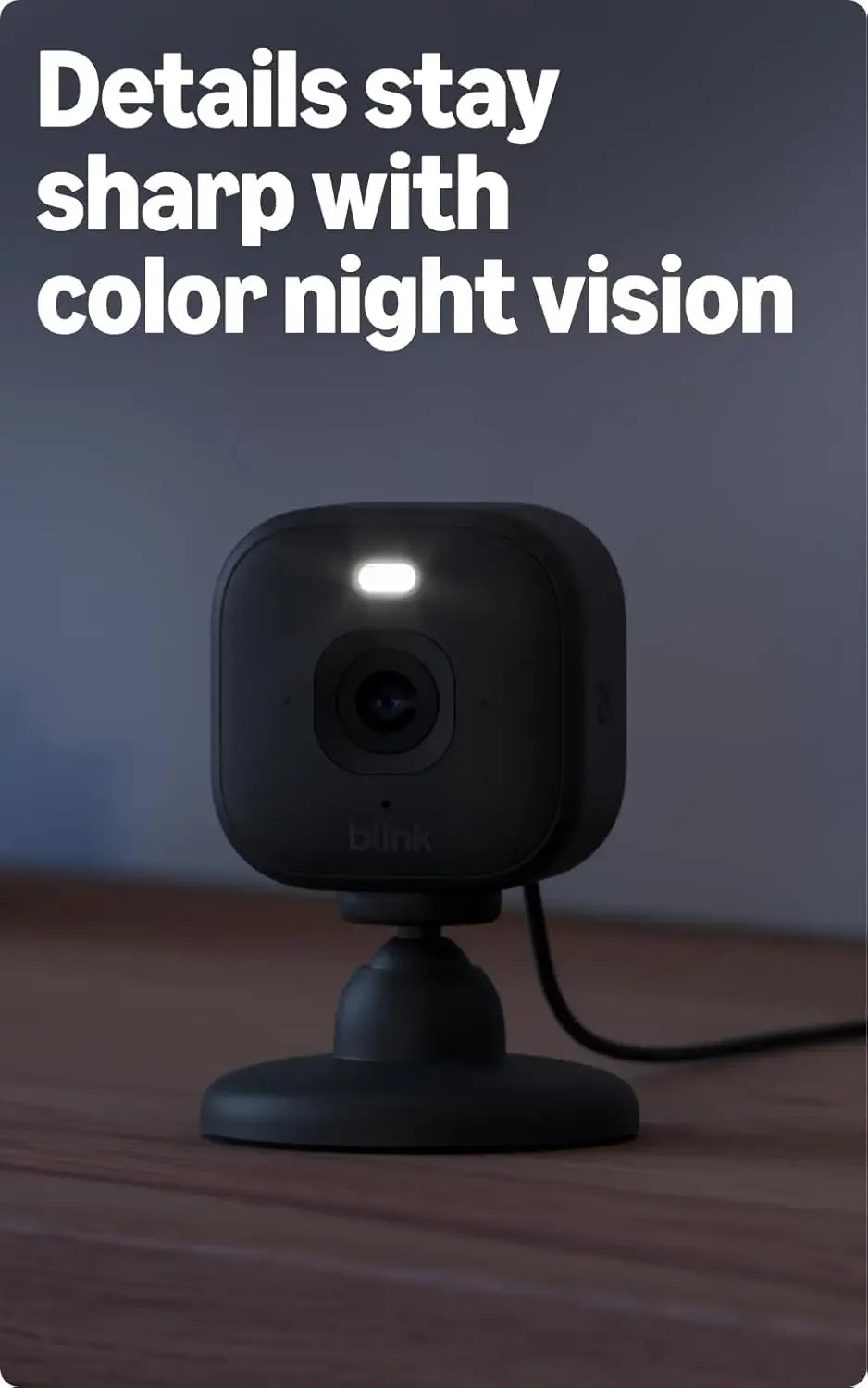 2K Plug-in Security Camera with Color Night Vision, Motion Detection, Enhanced Audio - Indoor/Outdoor Use Peaceful Pleasures Health and Wellness