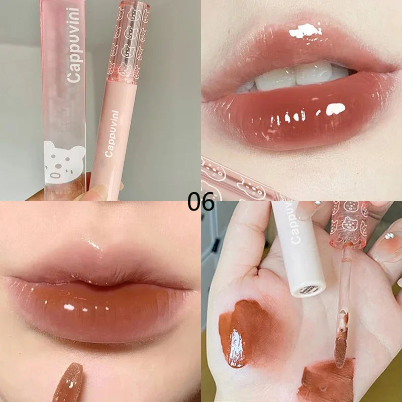 Mirror Water Lip Gloss – Cherry Pink Glass Lips Oil Tint