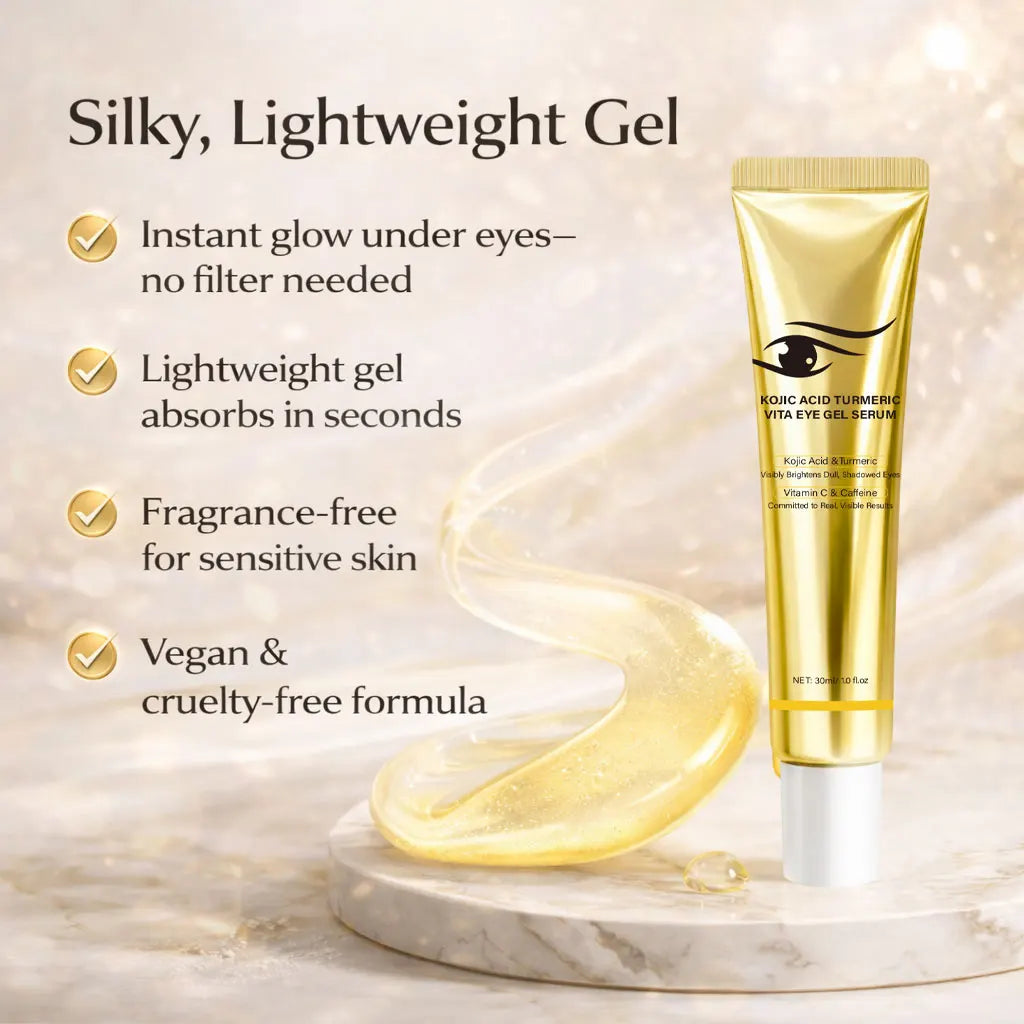 Kojic Acid Turmeric Eye Serum – Vitamin C & Caffeine 30ml