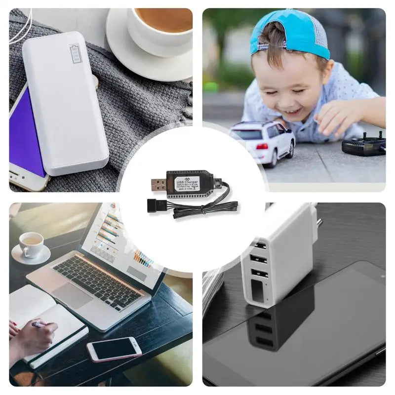 USB Lithium Battery Charger 7.4V 1000mA Fast Charging Cable RC Airplane Lithium Battery SM-2P SM-3P SM-4P Drone Battery Charge Peaceful Pleasures Health and Wellness