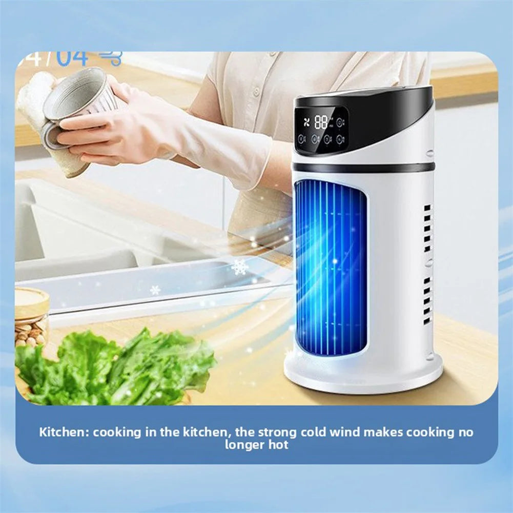 3-in-1 Portable Mini Air Cooler Fan & Humidifier | USB Desk Fan