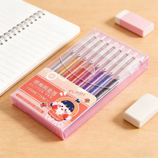 8 /24 Colors Color Press Flow Light Color Changing Fluorescent Pen Quick Drying Student Hand Account Marking Pen Peaceful Pleasures Health and Wellness
