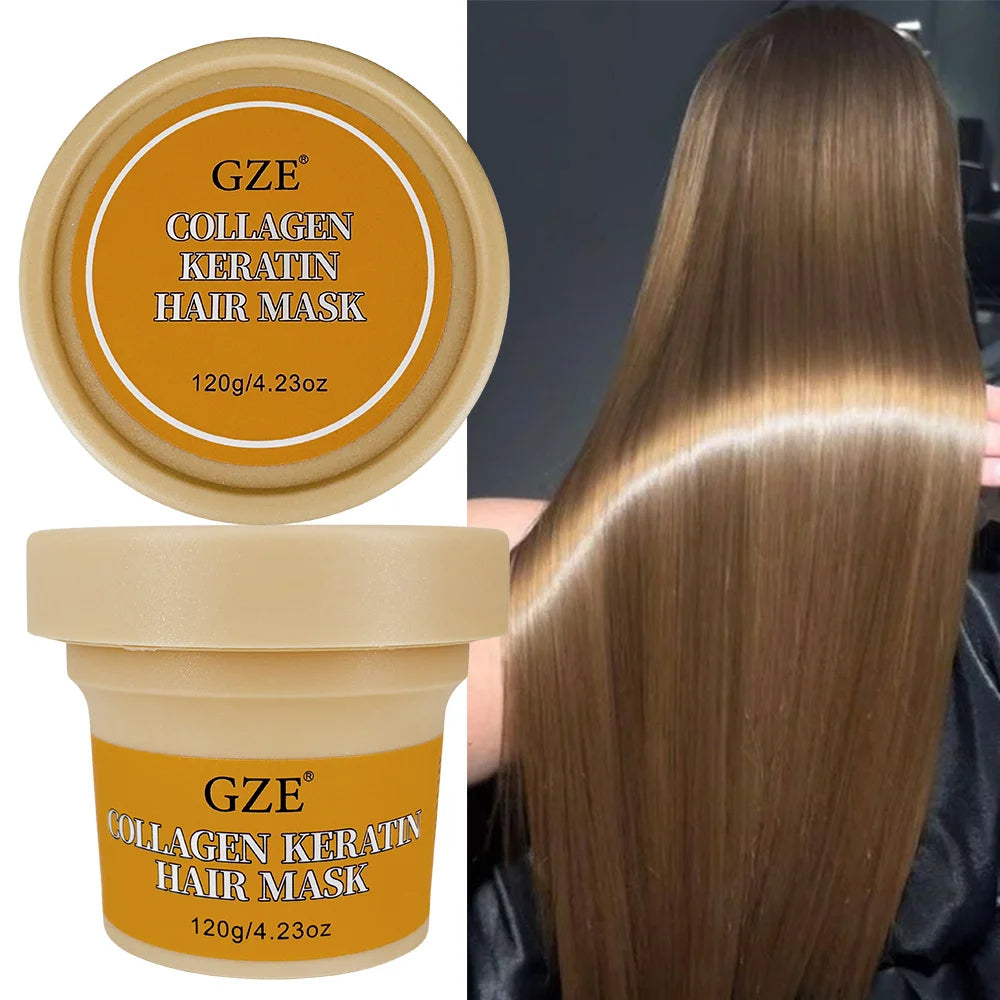 GZE Collagen Keratin Hair Mask – Anti-Frizz & Heat Protection