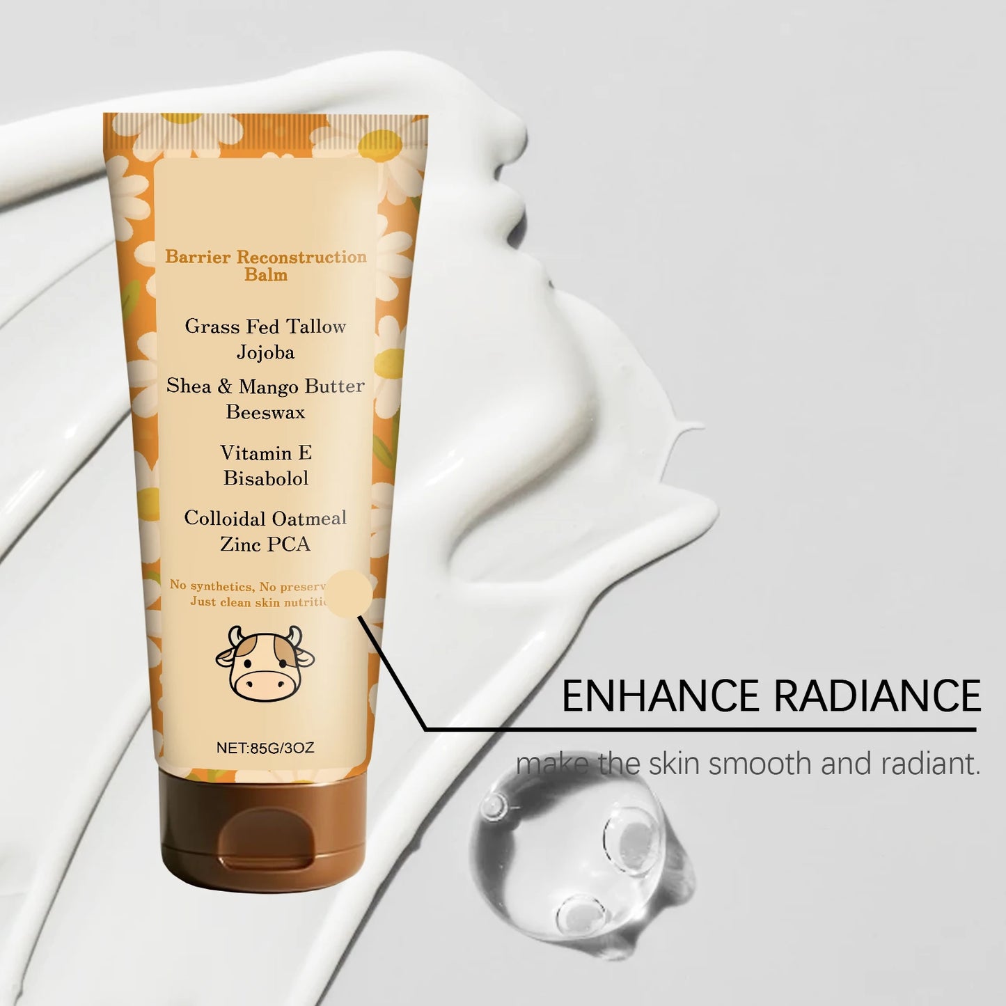 Tallow Skincare Cream Body Moisturizer Deep Hydration Dry Skin Care Nourishing Cream Glycerin Non Greasy Fast Absorption Lotion Peaceful Pleasures Health and Wellness