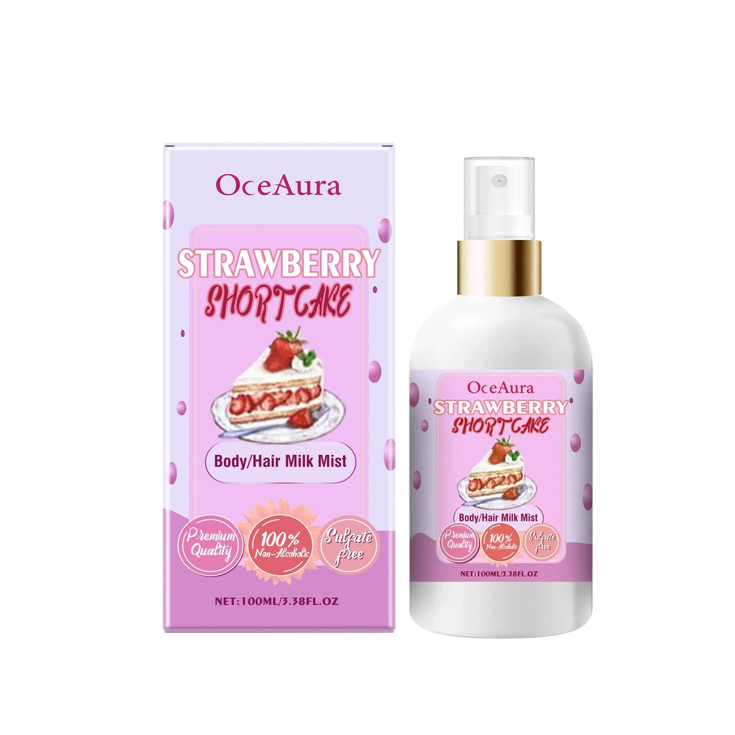 OceAura Strawberry Body & Hair Moisturizing Spray 100ml